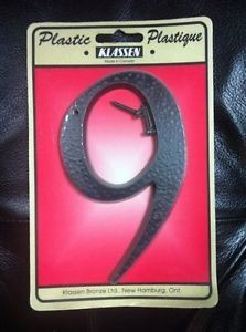 #9 House Number - Black
