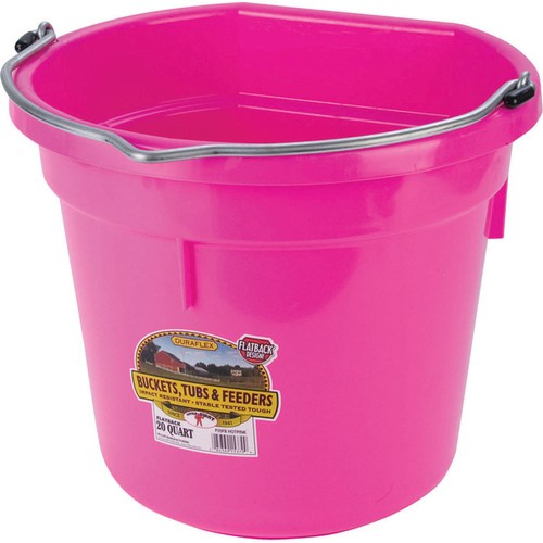 BUCKET FLATBACK 20QT PINK