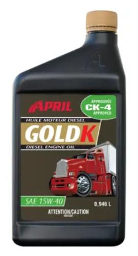 April Super Flo 15W 40 Ck-4 Gold Diesel Engine Oil, 946ml