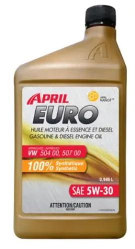 April Super Flo 5W 30 Synthetic Volks Motor Oil, 946Ml