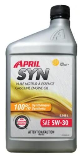 April Super Flo 5W 30 Synthetic Motor Oil, 946ml