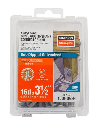SIMPSON STRONG TIE 16D X 3-1/2 INCH HDG NAIL - 40 COUNT