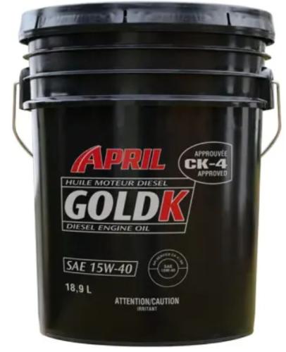 April Super Flo 15W 40 Ck-4 Gold Diesel Engine Oil, 18.9L