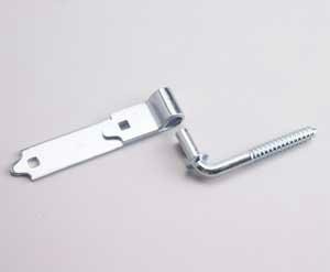 SCREW HOOK & STRAP HINGE 10" Zinc