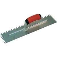 NT670 Notched Trowel, 1/2" W x 1/2" D Notch, 11" L, 4-1/2" W, Square Notch, Soft-Grip Handle