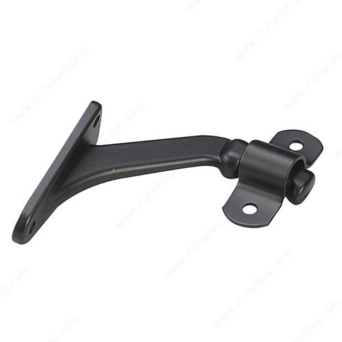 Handrail Bracket 4-1/16" Black Heavy Duty - Extended Arm