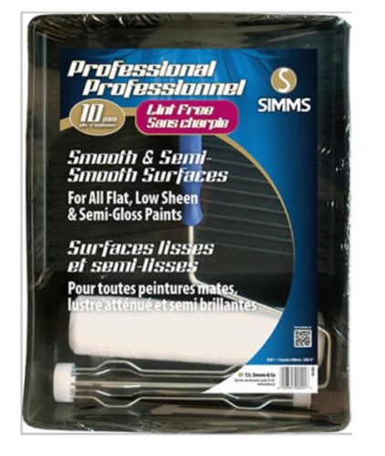 Paint Roller & Tray Set, 3-Piece-10MM