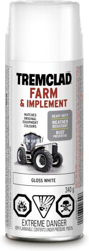 Tremclad Farm & Implement Paint Gloss White 340g