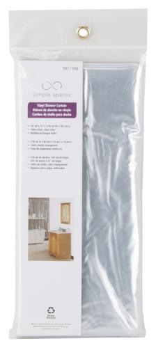 Shower Curtain, Vinyl- Clear