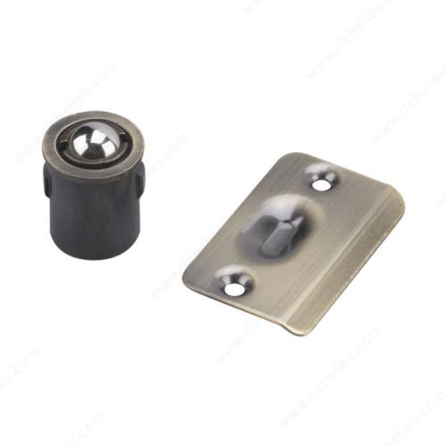 Adjustable Drive-In Ball Catch Antique Nickel