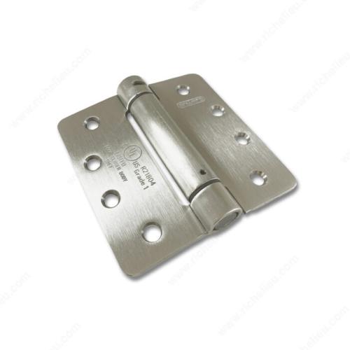 4" Full Mortise Adjustable Spring Hinge Brushed Nickel