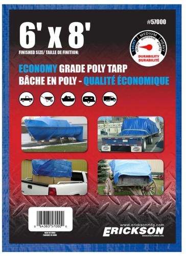6' X 8' Blue Poly Tarp