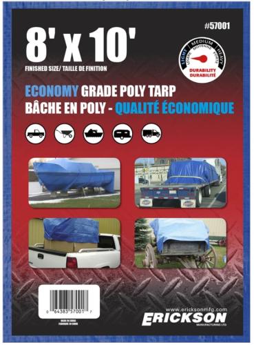 8' X 10' Blue Poly Tarp