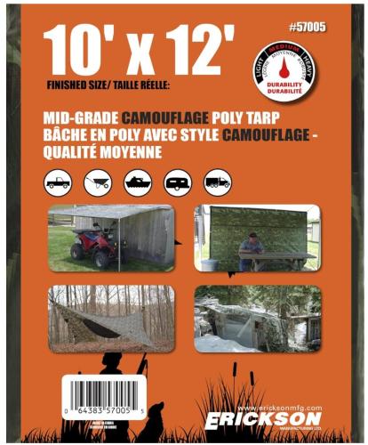 10' X 12' Camo Poly Tarp