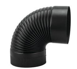 90DEG ELBOW STOVE BLACK 6" - BM0023
