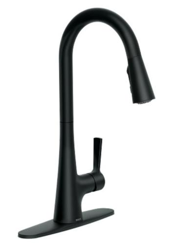MOEN Kitchen Faucet Mikah Series High Arc Pull Down Black