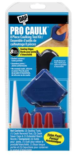 PRO CAULK 8 Piece Caulking Tool Kit Blue