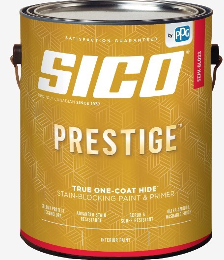 SICO Prestige Interior Paint and Primer - Semi Gloss, 3.78L