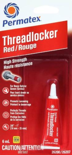 Permanent Strength Thread Locker- Red 6ml