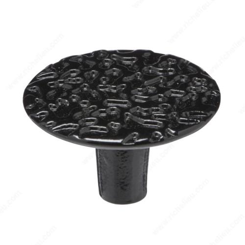 Traditional Metal Knob Black 3/4"
