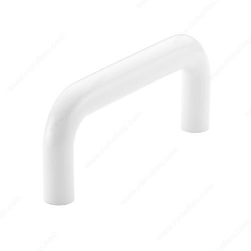 Plastic Cabinet Pull White 3"