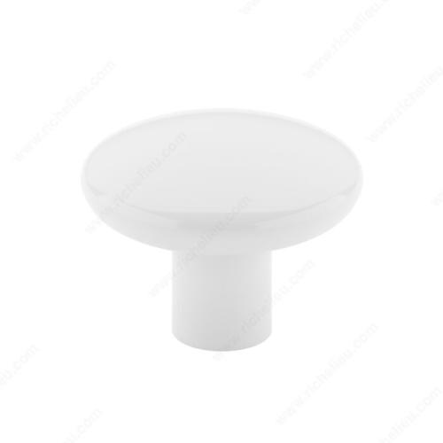 Functional Plastic Knob White 1-1/4"