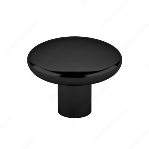 Functional Plastic Knob Black 1-1/4"