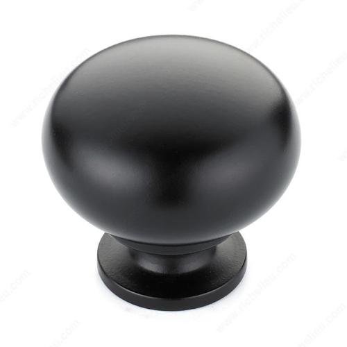 Traditional Brass Knob Matte Black