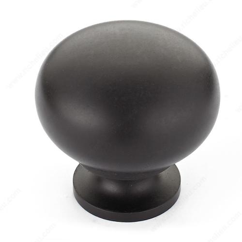 Traditional Brass Knob Oil Rubbed Bronze 1-1/4"
