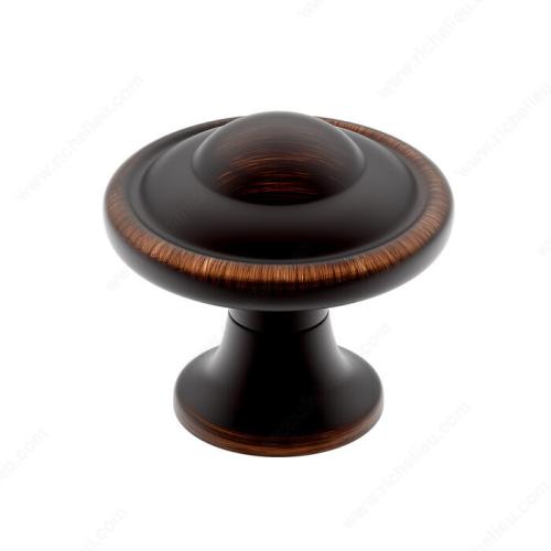 Traditional Metal Knob Brushed Oil Rubbed Bronze 1-7/32"