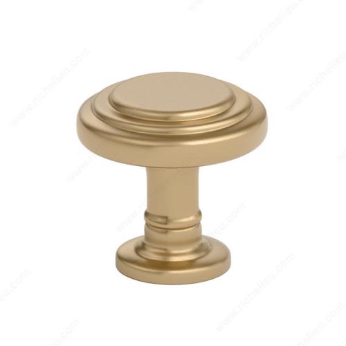 Traditional Metal Knob Champagne Bronze 33mm
