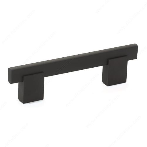 Modern Aluminum Pull Matte Black 96mm