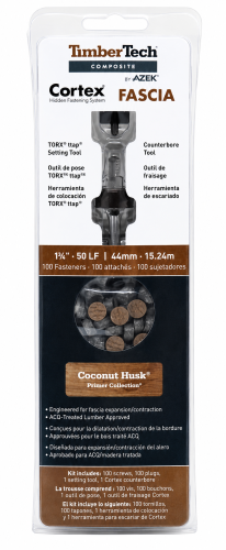 CORTEX Fascia Screws/Plugs Coconut Husk 50 Pack