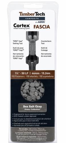 CORTEX Fascia Screws/Plugs Sea Salt Grey 50 Pack