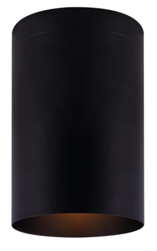 AGNA FLUSH MOUNT FIXTURE 1LT 4" 40W M.BLK