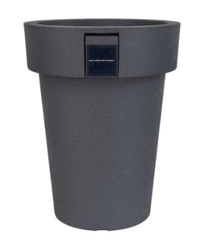 Solar Planter 18"x14" Charcoal Gray