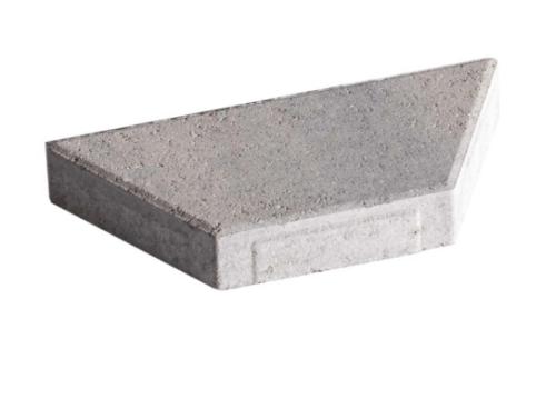 Oldcastle Half-Hexagon Slab Concrete, Avalanche - 12"