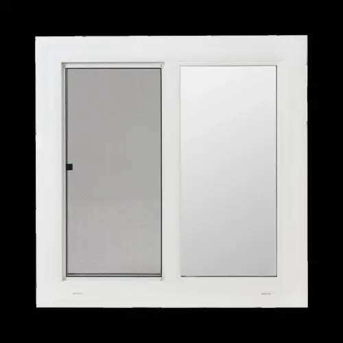4040 XO White Vinyl Sliding Window 47.5" x 47.5" | Low-E Over Clear + Screen | Flush Fin