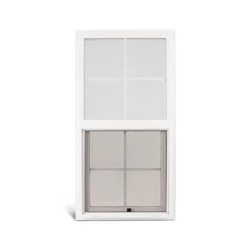 2030 SH White Vinyl Single Hung Window 23.5" x 35.5" | Low-E Over Clear Glass + DVL + Screen | Nail-On