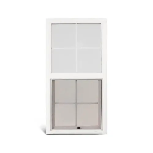4050 SH White Vinyl Single Hung Window 47.5" x 59.5" | Low-E Over Clear Glass + DVL + Screen | Nail-On