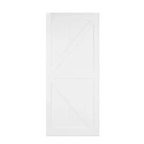 36" X 84" K FINISHED BRIGHT WHITE BARN DOOR B
