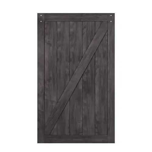 36" X 84" Z DSGN IRON AGE w/BLK BENT STRAP HDWE KIT BARN DOOR