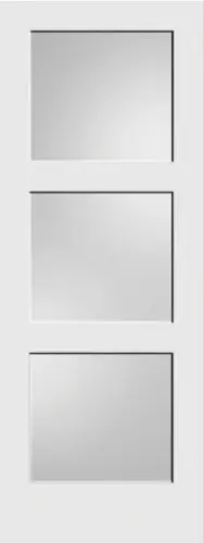 2868 Right-Hand 3-Lite Square Sticking Satin Etch Interior Door Slab 33.5" x 81.5"
