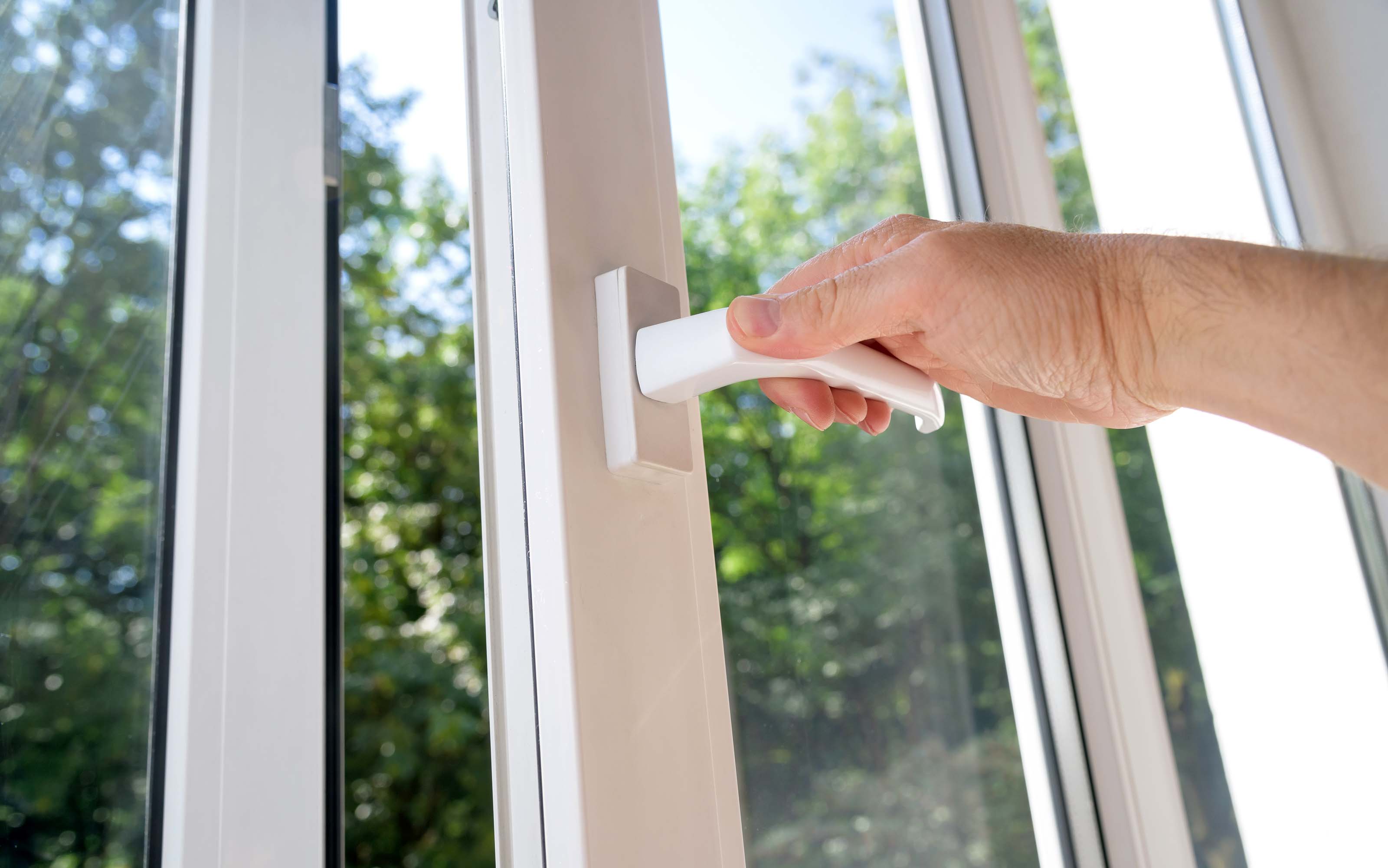 Vinyl window frame preventing condensation and moisture buildup in a humid home environment