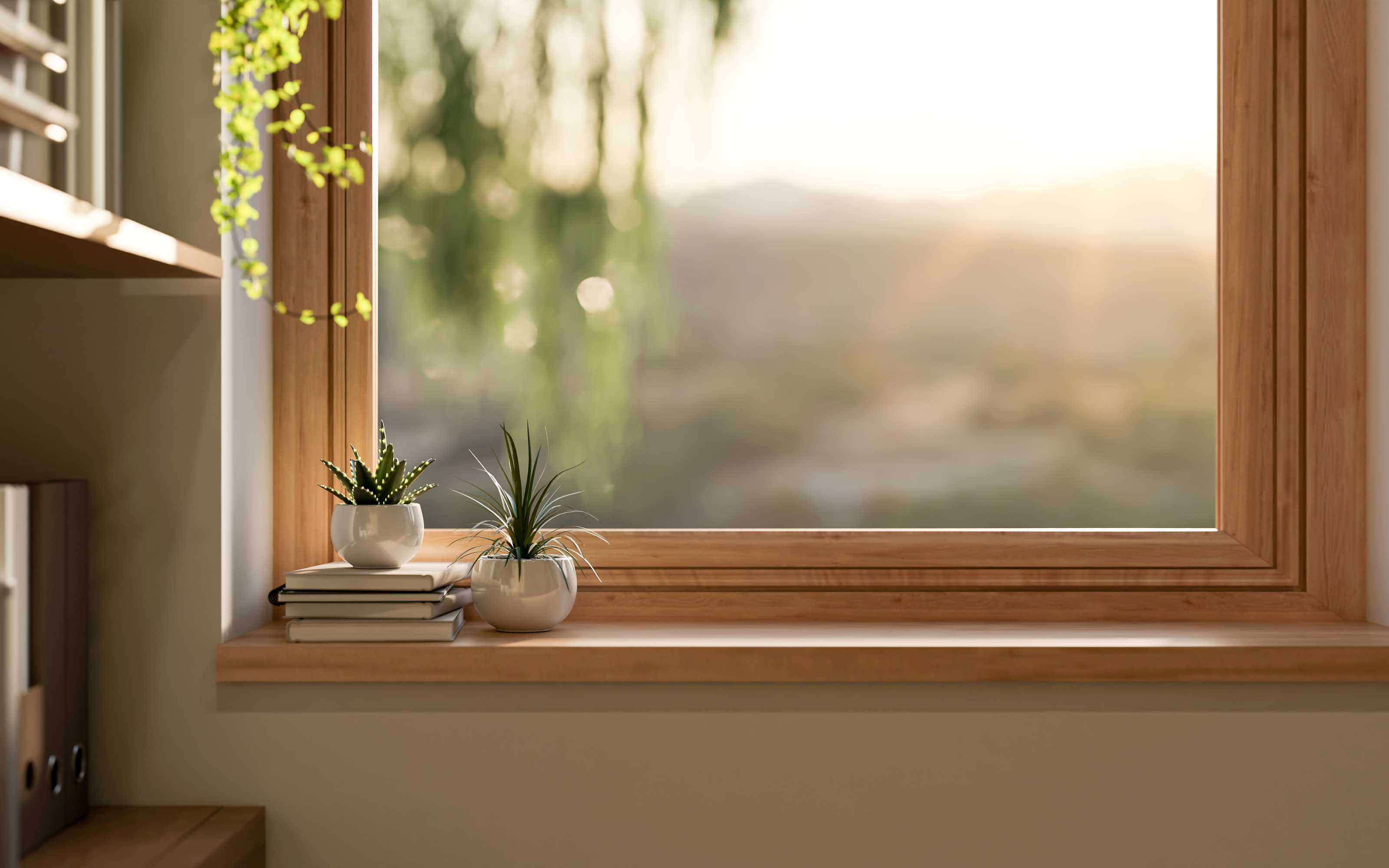 modern energy efficient window with natural light in home interior