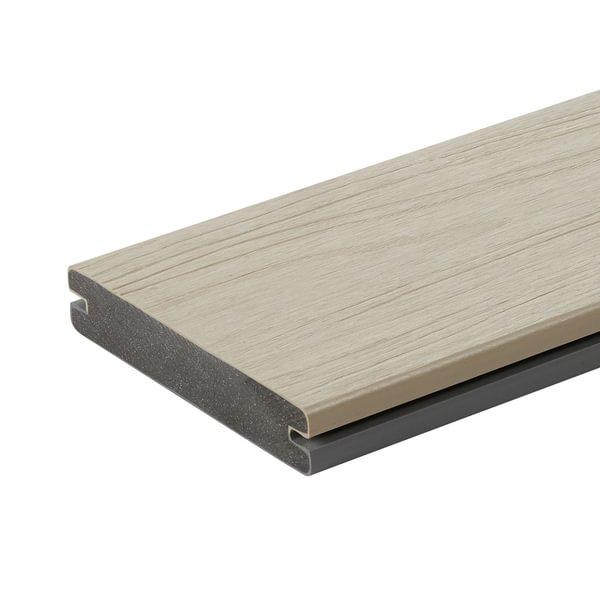Sylvanix Sand dune/summit Grey 20' Grooved - Reversible Decking