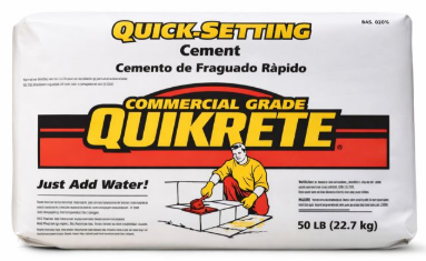 50# FAST SET CEMENT (WHITE BAGS) GROUT (1240-50) 64 bags / Pallet, $25 Pallet Charge on Full Pallets (Refundable)