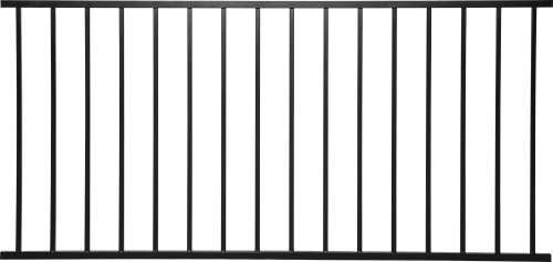 Cinch 34"x6' Horizontal Rail Panel, Satin Black