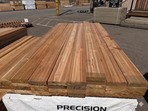 Economy 2x6 Cedar Pro Deck "May contain fascial defects"