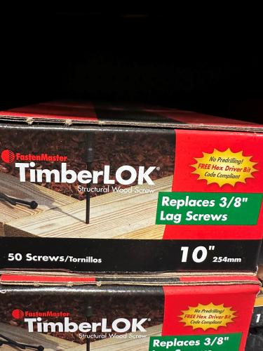 FastenMaster TimberLok 10" EACH (50 pcs / Box)